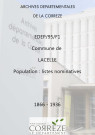 Population : dénombrement (1866), listes nominatives (1872-1936).