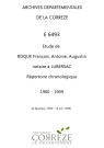 Répertoire chronologique : 6 décembre 1900-16 mai 1909