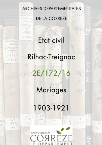 Mariages (1903-1921).