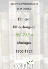 Mariages (1903-1921).
