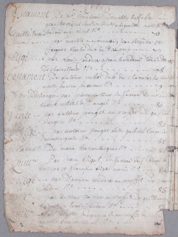 Répertoire chronologique : 1768-1773