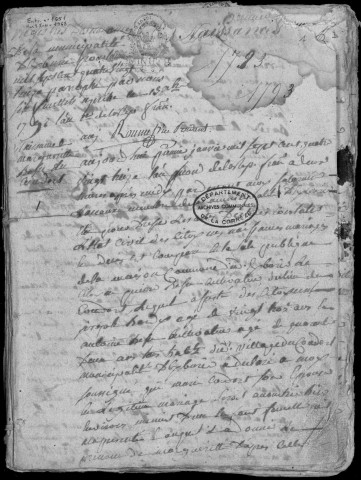 Naissances, mariages, décès (1793-1797)