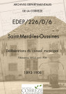 Délibérations du conseil municipal. 03 décembre 1893-05 avril 1908