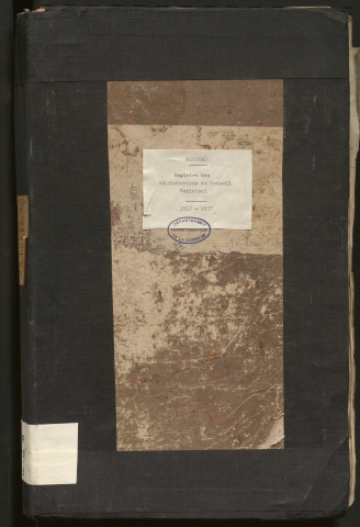Délibérations du conseil municipal. 8 novembre 1812-10 novembre 1837