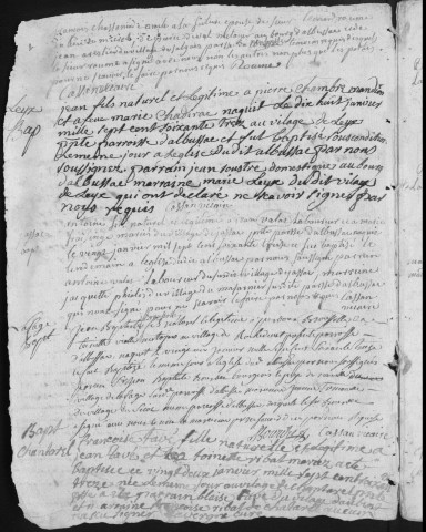 Baptêmes, mariages, sépultures (1773-1792)