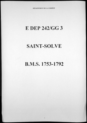 Baptêmes, mariages et sépultures (1753-1792)