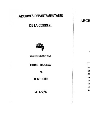 Naissances (1849-1868)