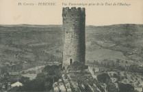Turenne : "10. Corrèze - Turenne. Vue panoramique prise de la tour de l'Horloge.".