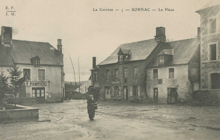 Sornac : "La Corrèze - 5 - Sornac - La place".