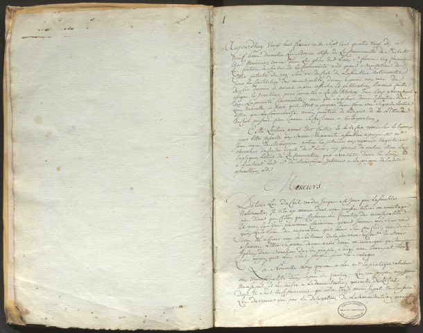 Délibérations du conseil municipal. 28 février 1790-21 janvier 1799