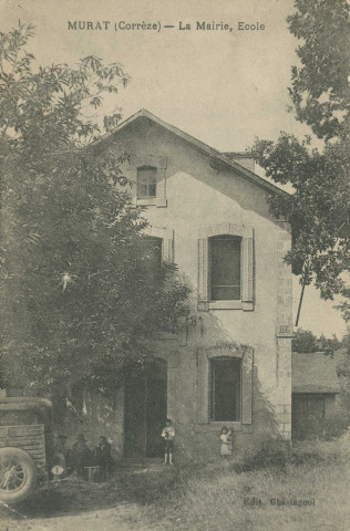 Gourdon-Murat : "Murat (Corrèze) - La mairie, école".