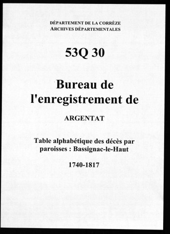 Paroisse de Bassignac-le-Haut