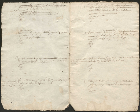 Relevé de l'arpentement général des fonds, [canevas]. 1770