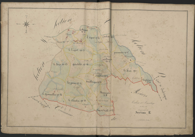 Tableau d'assemblage de la section E