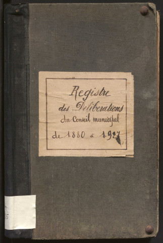 Délibérations du conseil municipal. 16 mai 1880-20 mars 1927