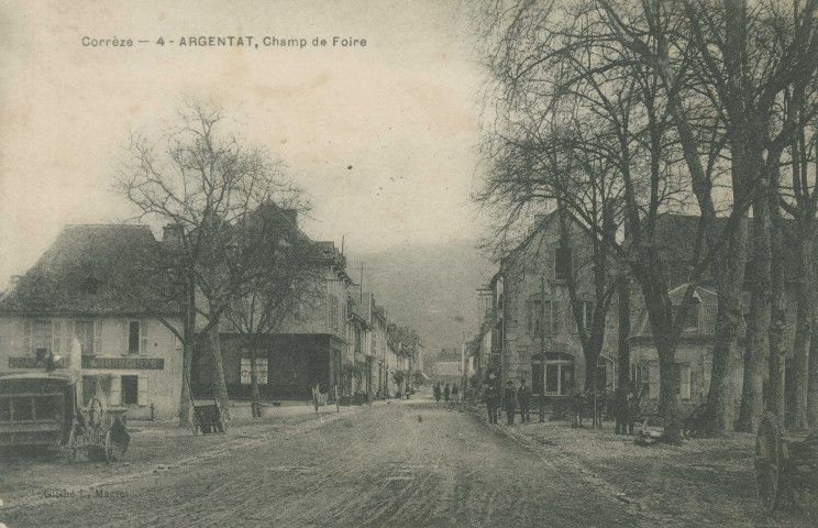 Argentat : "Corrèze - 4. Argentat, Champ de foire".