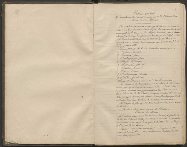 Délibérations du conseil municipal. 17 mai 1896-08 novembre 1948