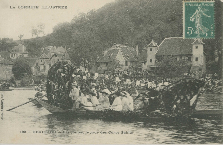 Beaulieu-sur-Dordogne : "La Corrèze illustrée - 122 - Beaulieu - Les joutes, le jour des Corps Saints".