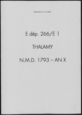 Naissances, mariages, décès (1793-1802)