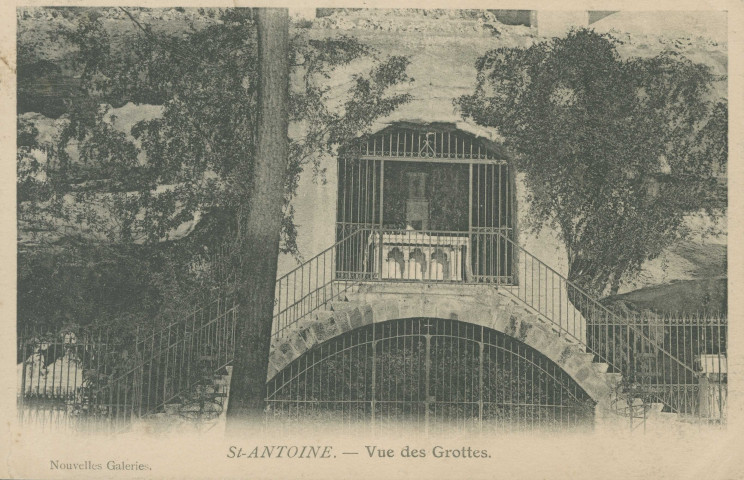 Brive-la-Gaillarde : "St-Antoine. - Vue des grottes.".