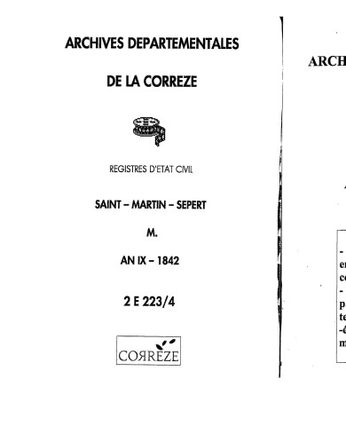 Mariages (1801-1842)
