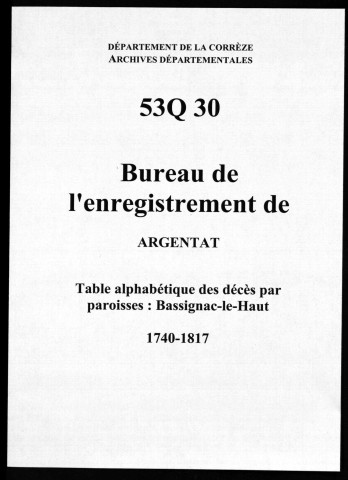 Paroisse de Bassignac-le-Haut