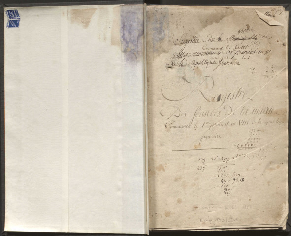 Délibérations du conseil municipal. 21 mai 1800-24 décembre 1837