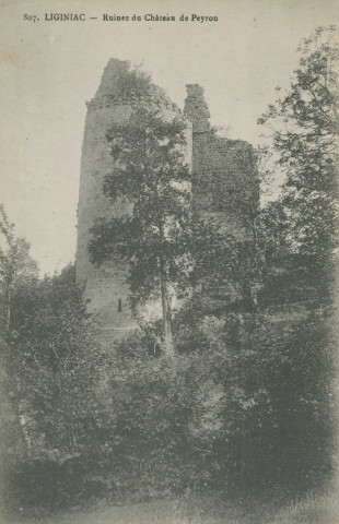 Liginiac : "807. Liginiac - Ruines du château de Peyrou".