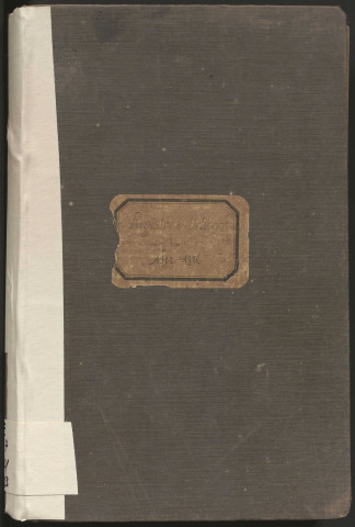 Délibérations du conseil municipal. 16 novembre 1902-26 septembre 1926