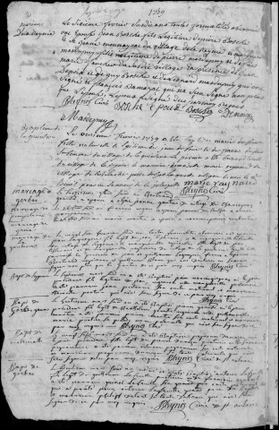 Baptêmes, mariages, sépultures (1759-1767)
