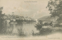 Argentat : "La Corrèze illustrée - Vue générale d'Argentat et ancien pont suspendu".