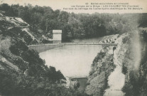Roche-le-Peyroux : "86 Belles excursions en Limousin - Les gorges de la Diège - Les Chaumettes (Corrèze) - Vue aval du barrage de l'usine hydro-électrique du Val Beneyte".