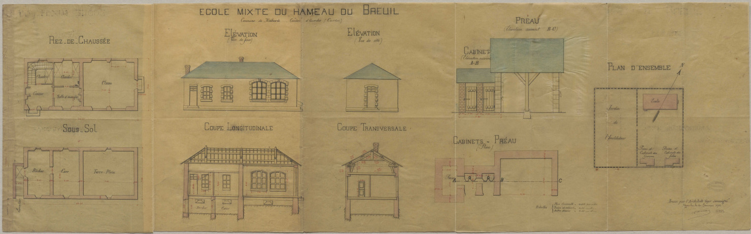 Ecole du hameau de Sainte-Radegonde. Ecole du hameau du Breuil. Ecole du bourg.