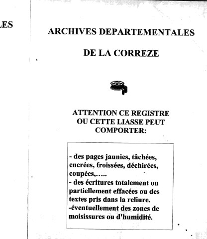 Naissances, mariages, décès (1843-1852)