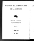 Naissances, mariages, décès (1813-1822)