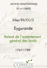 Relevé de l'arpentement général des fonds.