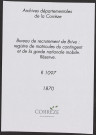 Classe 1870 : registre matricule du contingent et de la garde nationale mobile (réserve).