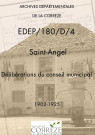 Délibérations du conseil municipal. 09 février 1902-25 mai 1925