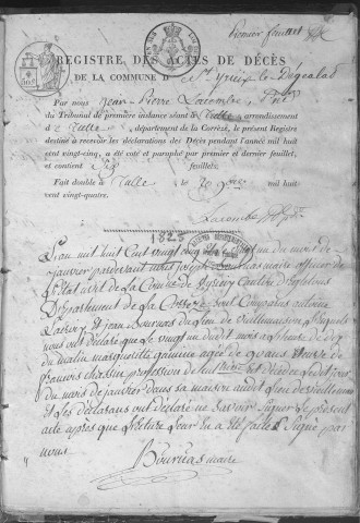Décès (1825-1848)