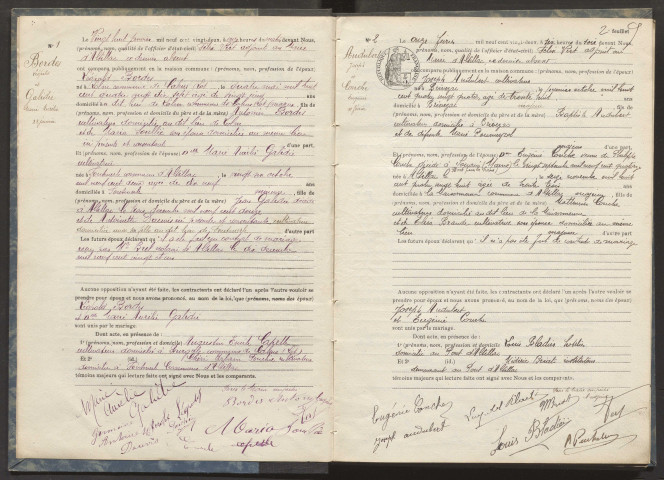 Mariages (1922-1932).