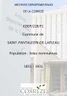 Population : listes nominatives. 1851-1931