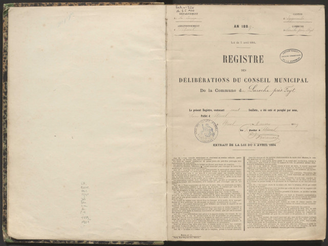 Délibérations du conseil municipal. 26 mai 1889-1er décembre 1901