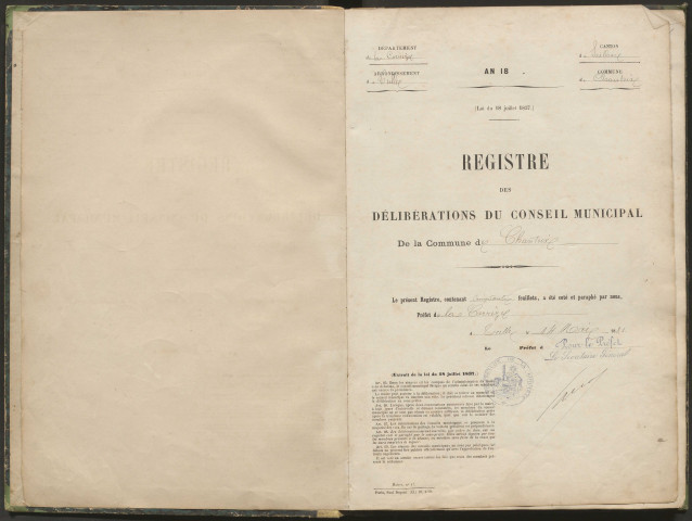 Délibérations du conseil municipal. 15 mai 1881-19 août 1888