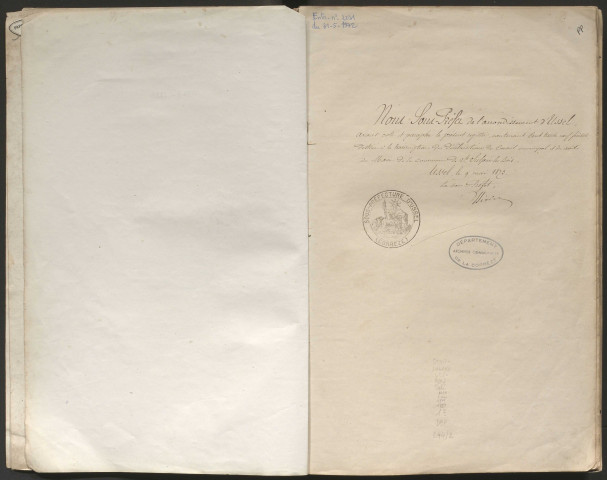Délibérations du conseil municipal. 18 mai 1873-17 novembre 1889