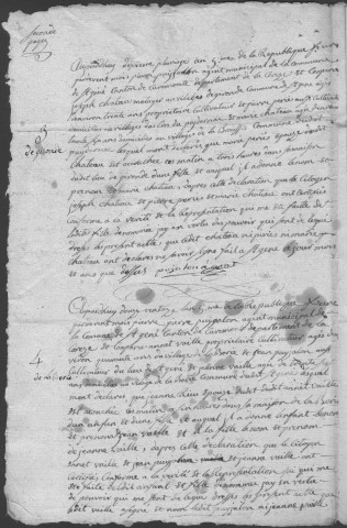 N an V- an VII , M an V - an VI , D an V - an VII (1797-1799)