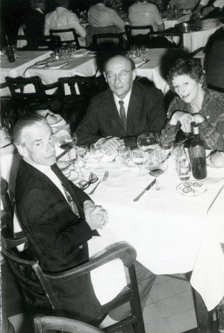 Au restaurant avec Peter et Kay Lake.