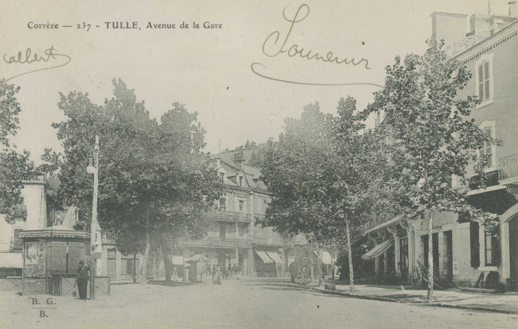 Tulle : "Corrèze - 237 - Tulle, avenue de la gare".