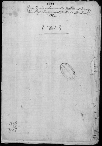 Baptêmes, mariages, sépultures (1713-1750)