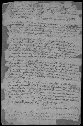 Baptêmes, mariages, sépultures (1697-1721)