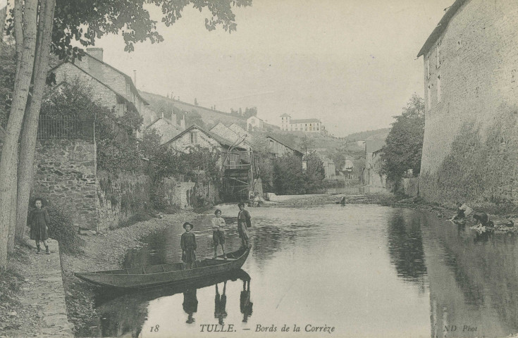 Tulle : "18 Tulle. - Bords de la Corrèze".